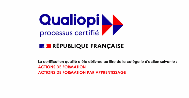 Certification Qualiopi — Actions de formation & apprentissage