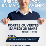 SKALYS BUSINESS SCHOOL AFFICHE ABRI BUS MARS 2026